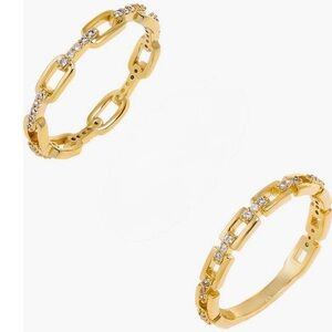 Adina Eden Dainty CZ Combo Ring Set NWT